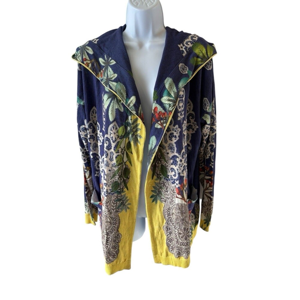 JOHNNY WAS BIYA Hoodie Wrap Kimono Jacket Cardigan Size Small
